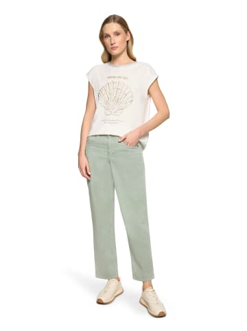 CARTOON Rundhals-Shirt mit Placement in Patch Cream/Gold