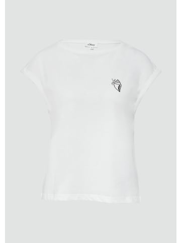 s.Oliver T-Shirt in 01D0_wollweiß