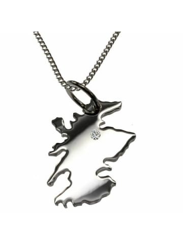 Schmuckador 50cm Kette + Schottland mit Brillant in 925 Silber in silber