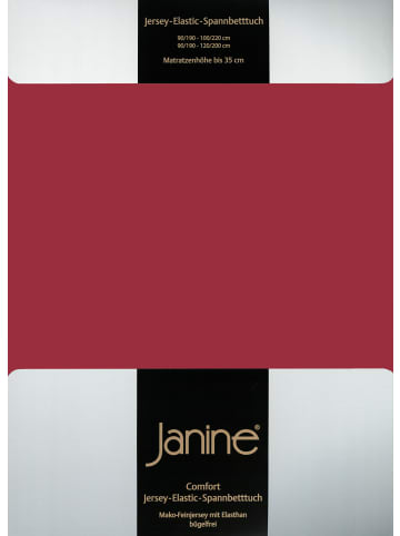 Janine Spannbetttuch Elastic Jersey in granat