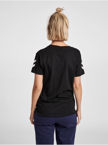 Hummel Logo T-Shirt Kurzarm Top aus Baumwolle HMLGO in Schwarz
