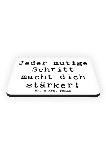 Mr. & Mrs. Panda Kühlschrankmagnet Spruch Angst überwinden mit S... in Weiß