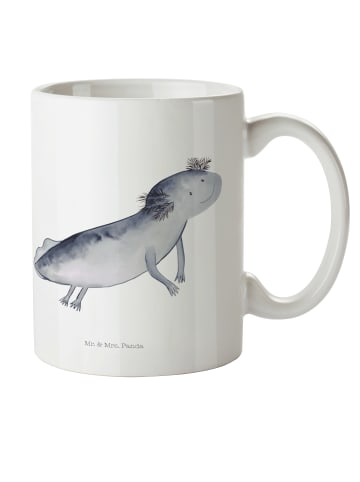 Mr. & Mrs. Panda Kindertasse Axolotl Schwimmen ohne Spruch in Weiß
