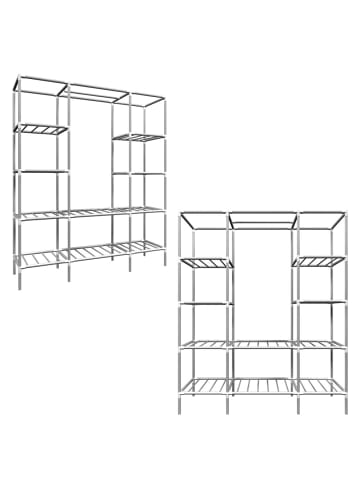 eyepower Schrankregal Tall 148x44,5x178 cm silber