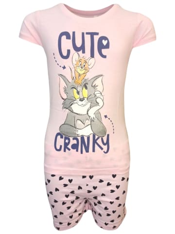Tom & Jerry Schlafanzug kurz Tom & Jerry in Rosa