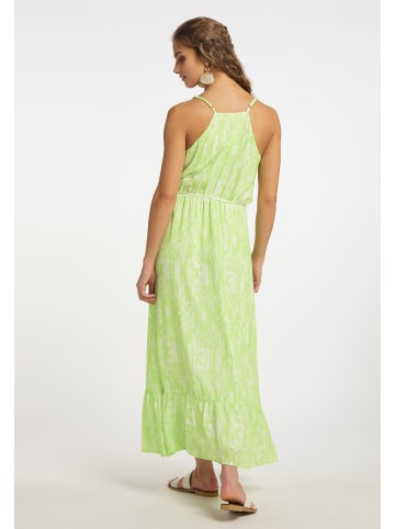 IZIA Damen Midikleid Mit Batikprint in Grün