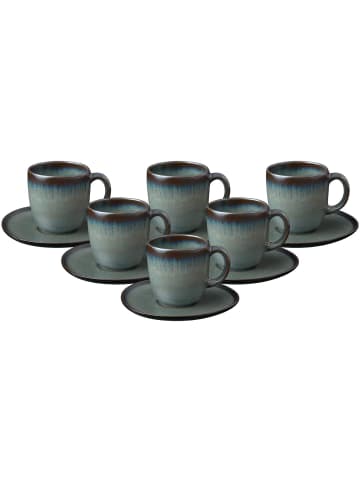 like. by Villeroy & Boch 6er Set Kaffeetassen mit Untertassen Lave 190 ml in Gris