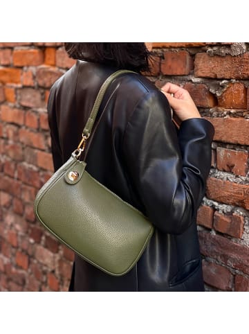 Florence Leder Schultertasche Florence Tasche schwarz ca. 27cm