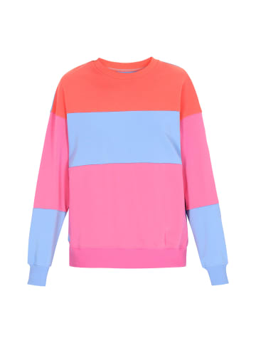 myMo Women Sweatshirt in Pink Blue Multicolor