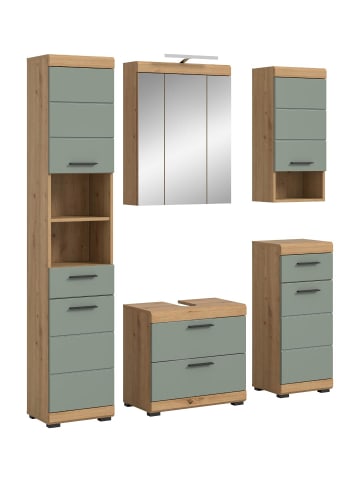 ebuy24 Badmöbelset Scout (5-teilig) Staubgrün 164 x 34 cm
