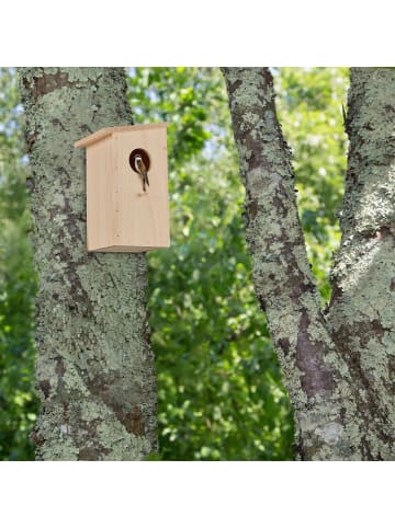 relaxdays Nistkasten in Natur - (B)15 x (H)25,5 x (T)16 cm