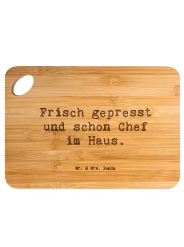 Mr. & Mrs. Panda Schneidebrett Spruch Baby Chef mit Spruch in Braun
