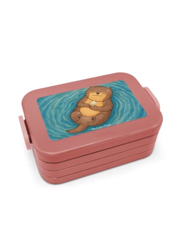Mr. & Mrs. Panda Lunchbox Otter Muschel Design ohne Spruch in Rot Pastell