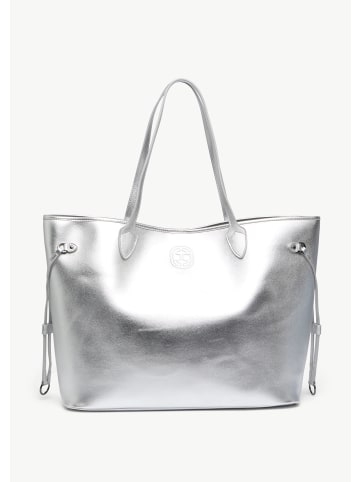 comma Taschen Shopper L in Silber