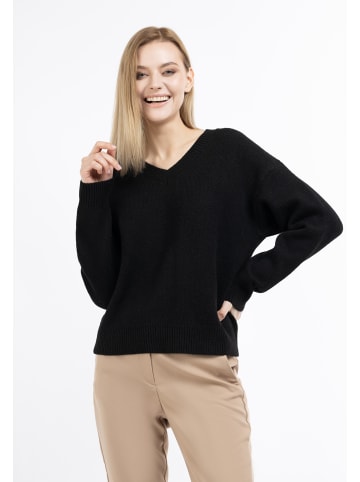 DreiMaster Klassik Strick Pullover in Schwarz