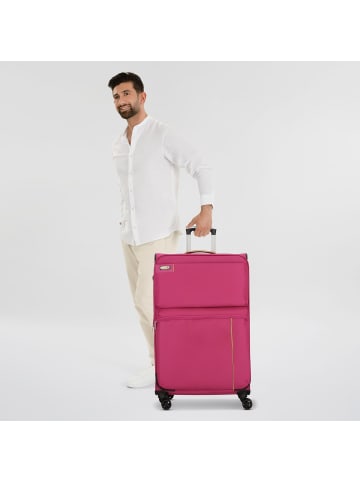 D&N Travel Line 6704 4-Rollen Trolley 75 cm in pink