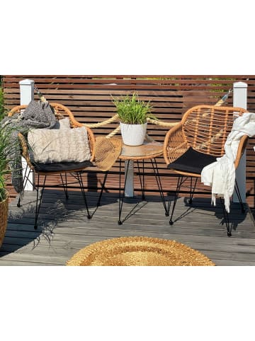 Beliani 5-tlg Bistro Set TROPEA II in Braun/Schwarz