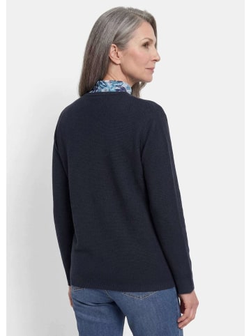 GOLDNER Feinstrickjacke mit Schurwolle in marine
