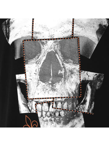 Roberto Geissini Skull-Cards T-Shirt Schwarz