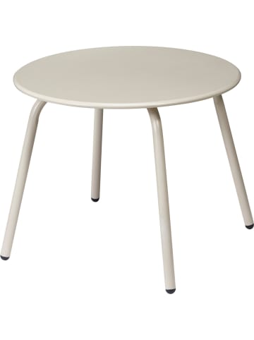 PROGARDEN Runder Terrassentisch aus Stahl RONDO in Beige, Ø 50 x (H) 40 cm
