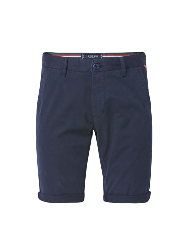 KOROSHI Elastische chino-bermuda-shorts mit gÃ¼rtel in blau