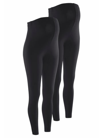 neun 9 monate Umstandsleggings in schwarz