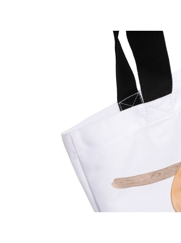 Mr. & Mrs. Panda Tote Bag Faultier Kind ohne Spruch in Weiß