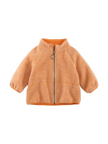 Hessnatur Wollfleece Jacke in clementine