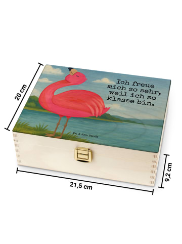 Mr. & Mrs. Panda Tee-Aufbewahrungsbox Flamingo Stolz Design mit ... in Weiß