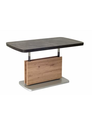 58 aufm Kessel FUNKTIONSTISCH ausziehbar Catharina 110(145+180)x63x53 Beton/Wildeiche