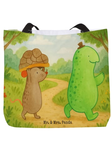 Mr. & Mrs. Panda Shopper Schildkröte Maus Design ohne Spruch in Weiß