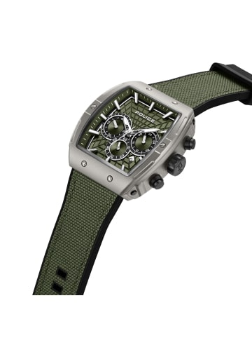 Police Herrenuhr Quarz Chronograph Coswig Grün