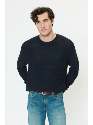 Matinique Strickpullover MAtriton Gerade Passform in Dark Navy