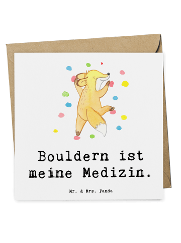 Mr. & Mrs. Panda Deluxe Karte Fuchs Bouldern mit Spruch in Weiß