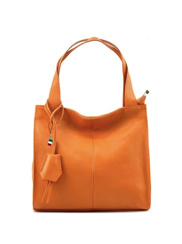 Florence Florence Schultertasche, Shopper Leder orange ca. 33cm