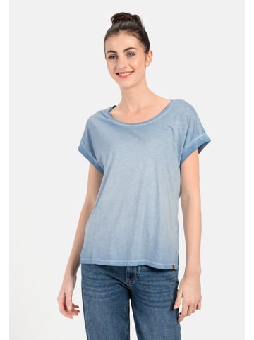 Camel Active T-Shirt aus softem Modal-Baumwollmix in Blau-Grau