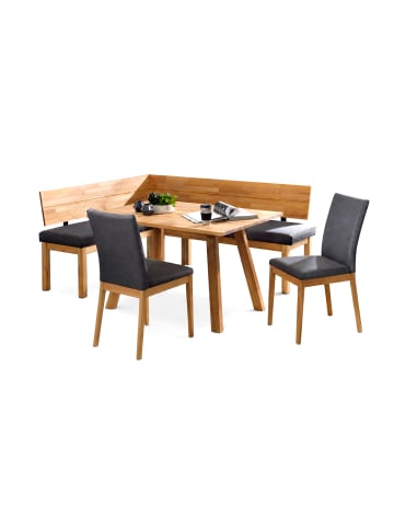 58 aufm Kessel ECKBANKGRUPPE Modern Danny 3 für 7 Personen Massivholz Kernbuche/Grau