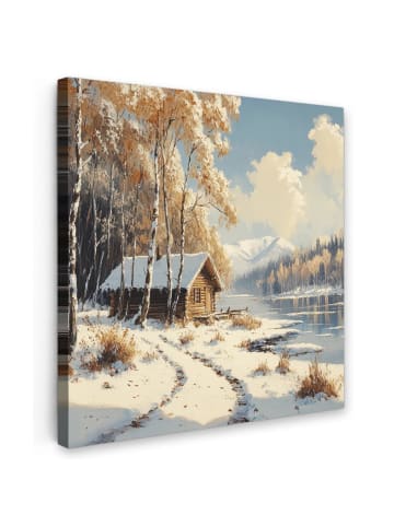 MuchoWow Leinwand bilder Berghütte (BxH)