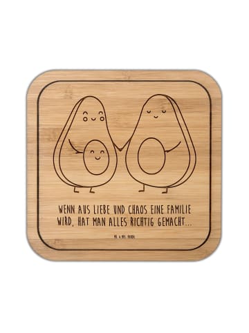 Mr. & Mrs. Panda Bierdeckel Avocado Pärchen mit Spruch in Transparent