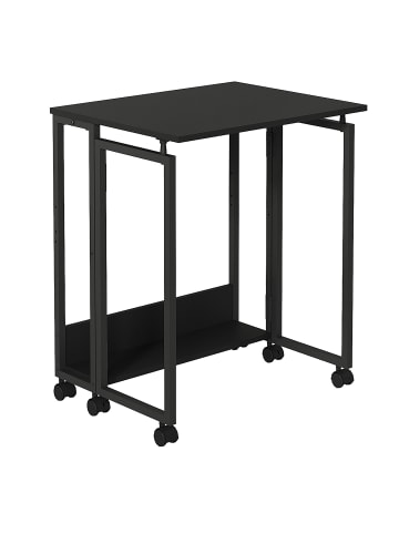 relaxdays Schreibtisch "klappbar" in Schwarz - (B)60 x (H)75 x (T)50 cm