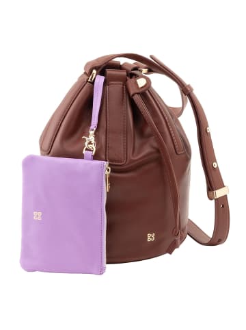 DuDu Filicudi Beuteltasche Leder 19 cm in chocolate