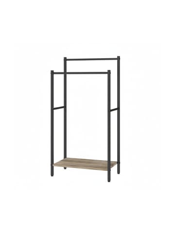 relaxdays Handtuchständer in Natur/ Schwarz - (B)42 x (H)81,5 x (T)24 cm