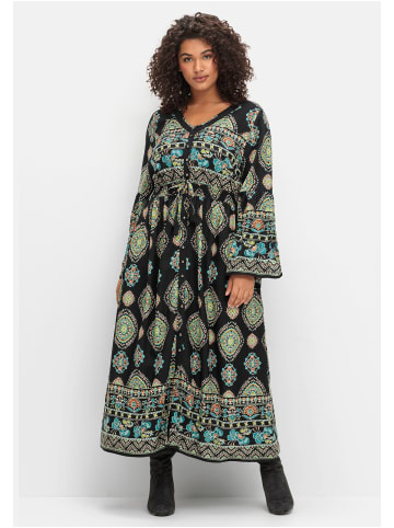 sheego by Joe Browns Maxikleid in schwarz gemustert