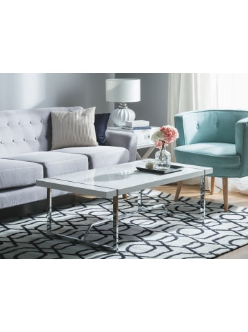 Beliani Couchtisch TULSA in Weiß - (W) 60 x (H) 40 x (L) 120 cm
