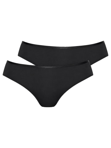 Viania 2er Pack Brasil Slip in schwarz