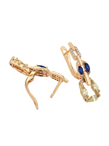 faina Women Hoop Earrings in Rose Gold Black