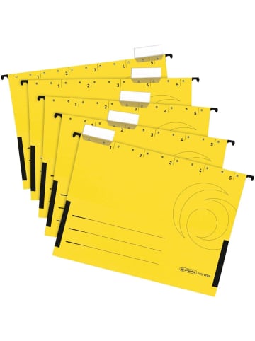 Herlitz Hängetasche 230g/qm gelb Packung mit 5 Stück