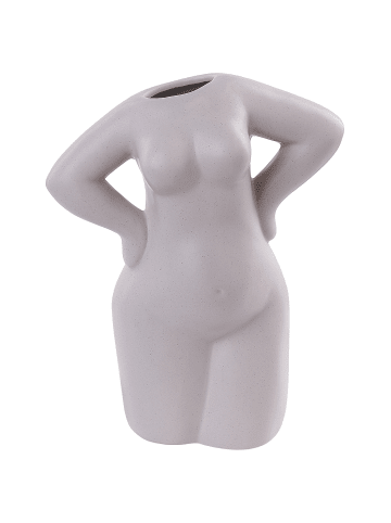 Beliani Blumenvase KILKIS in Beige - (W) 17 x (H) 24 x (L) 6 cm