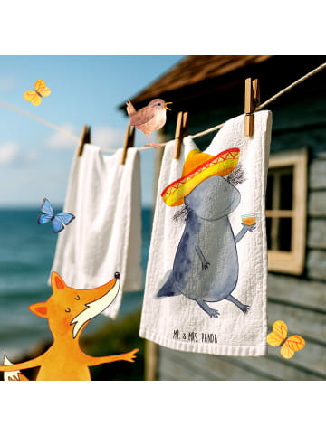 Mr. & Mrs. Panda handtuch gäste wc Axolotl Tequila ohne Spruch in Weiß