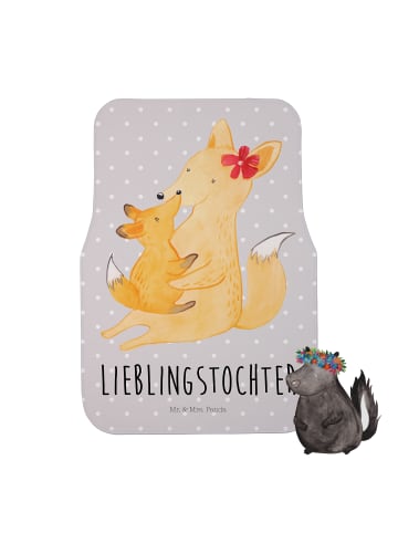 Mr. & Mrs. Panda Automatte Fuchs Mama mit Spruch in Grau Pastell
